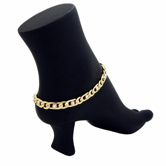 8mm Curb Link 14k Bracelet Anklet - Picture 1 of 5